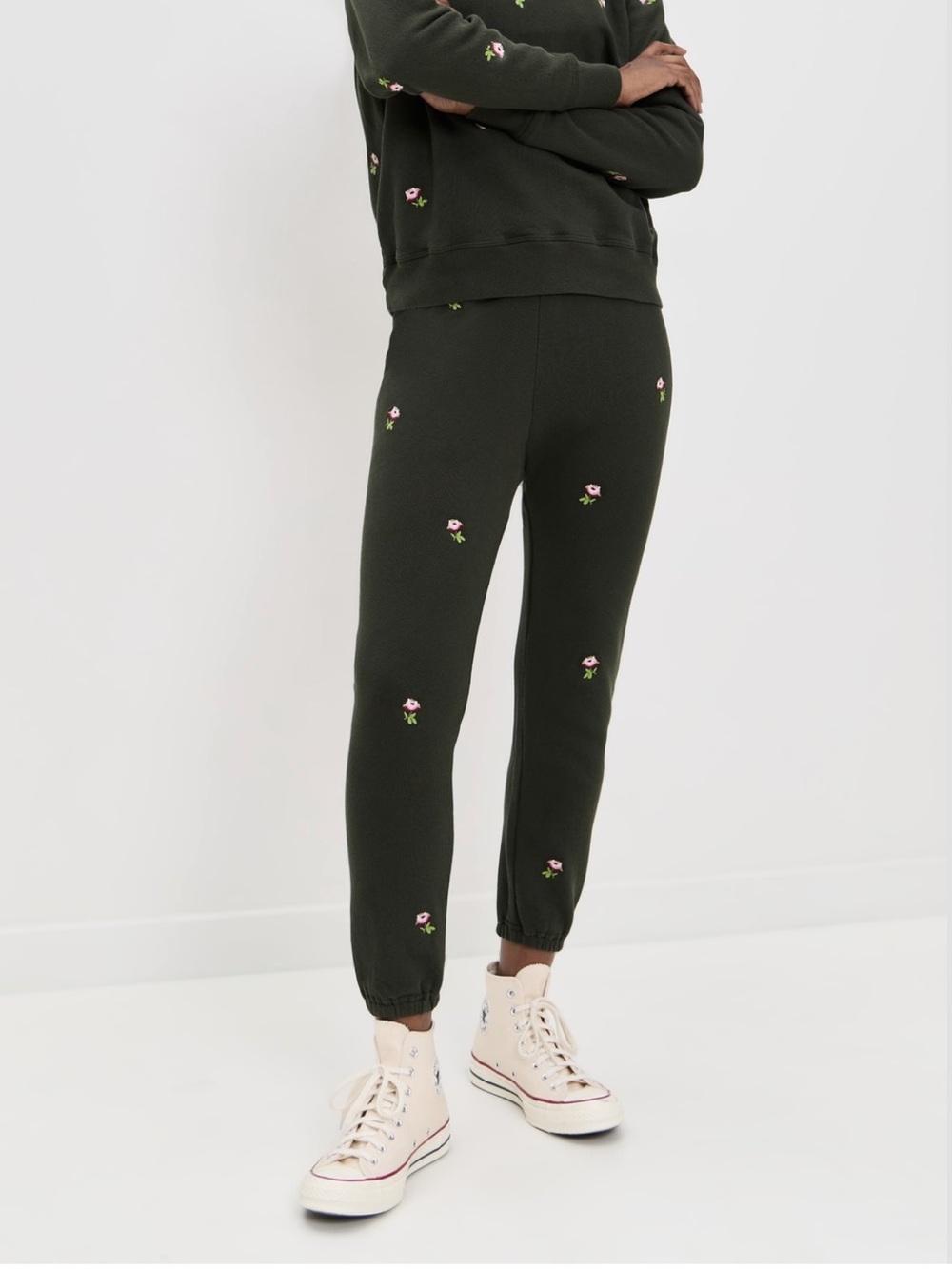 The Great stadium sweatpants with roses